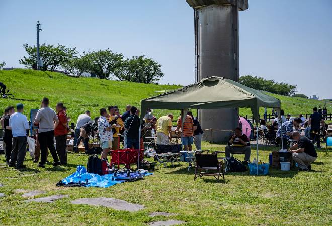 バーベキュー大会の画像。