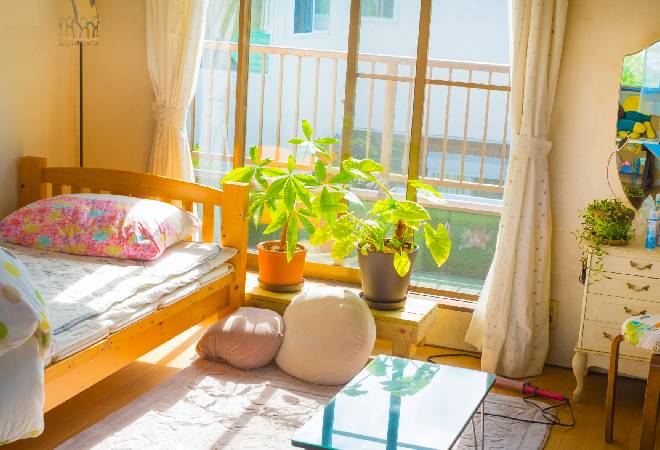 一人暮らしの女性の部屋。